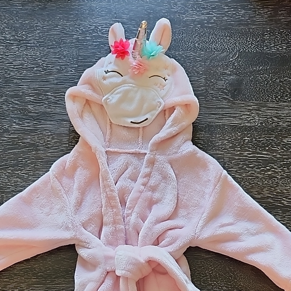 Pink Unicorn Hooded Robe
